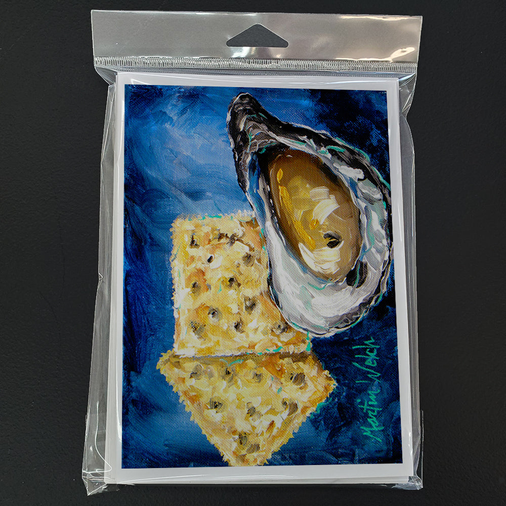 Oysters Two Crackers Greeting Cards Pack of 8