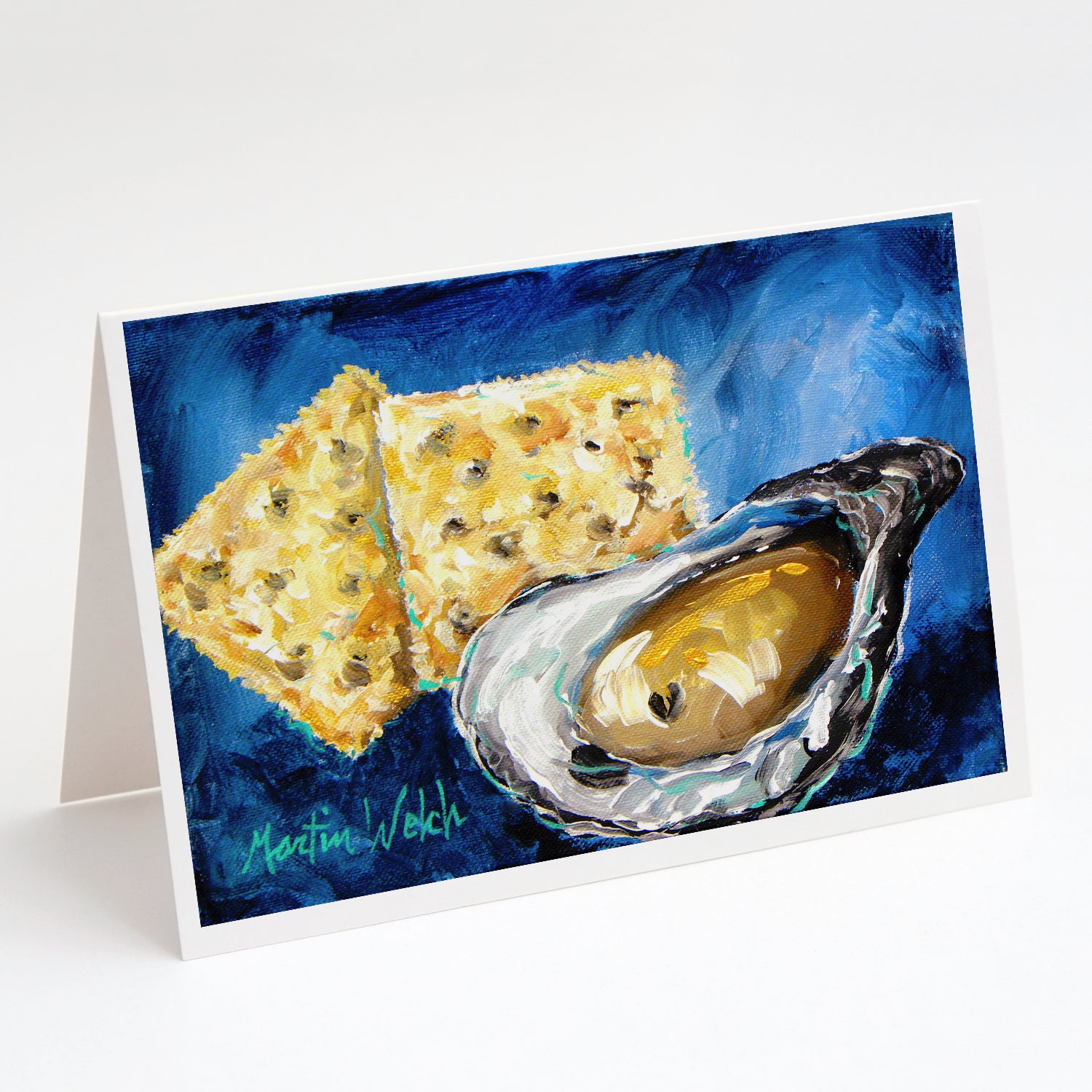 Buy this Oysters Two Crackers Greeting Cards Pack of 8