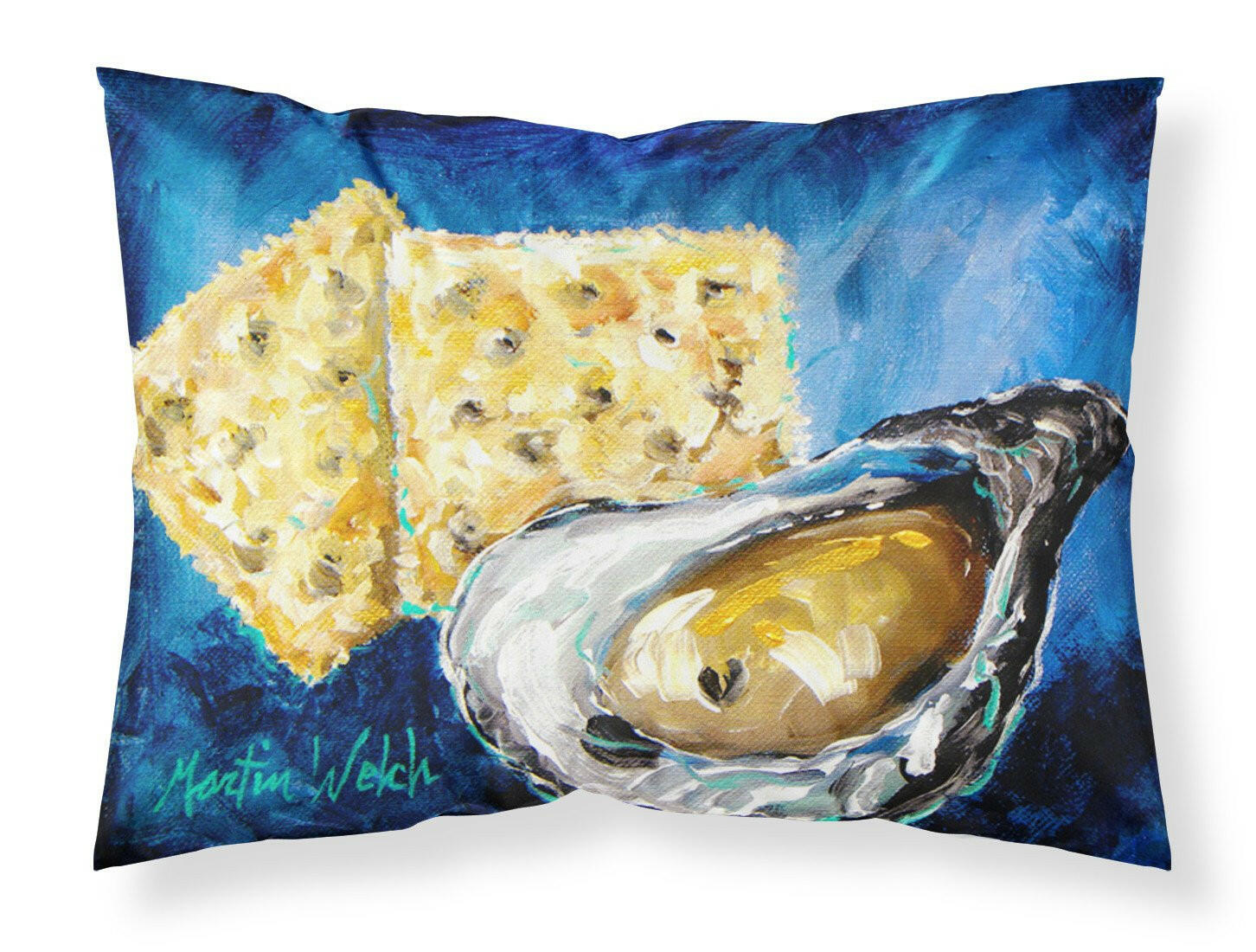 Oysters Two Crackers Moisture wicking Fabric standard pillowcase by Caroline's Treasures