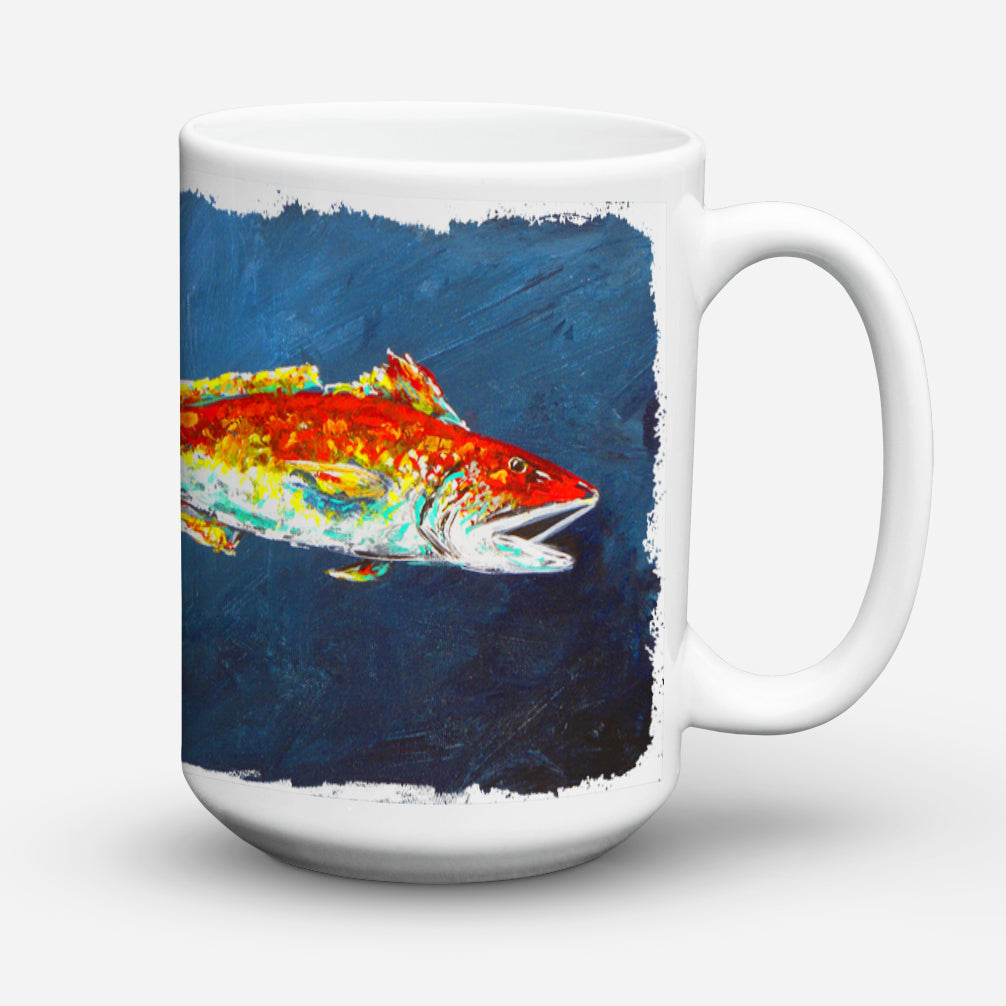 Fish - Red Fish Red for Jarett Dishwasher Safe Microwavable Ceramic Coffee Mug 15 ounce MW1093CM15  the-store.com.