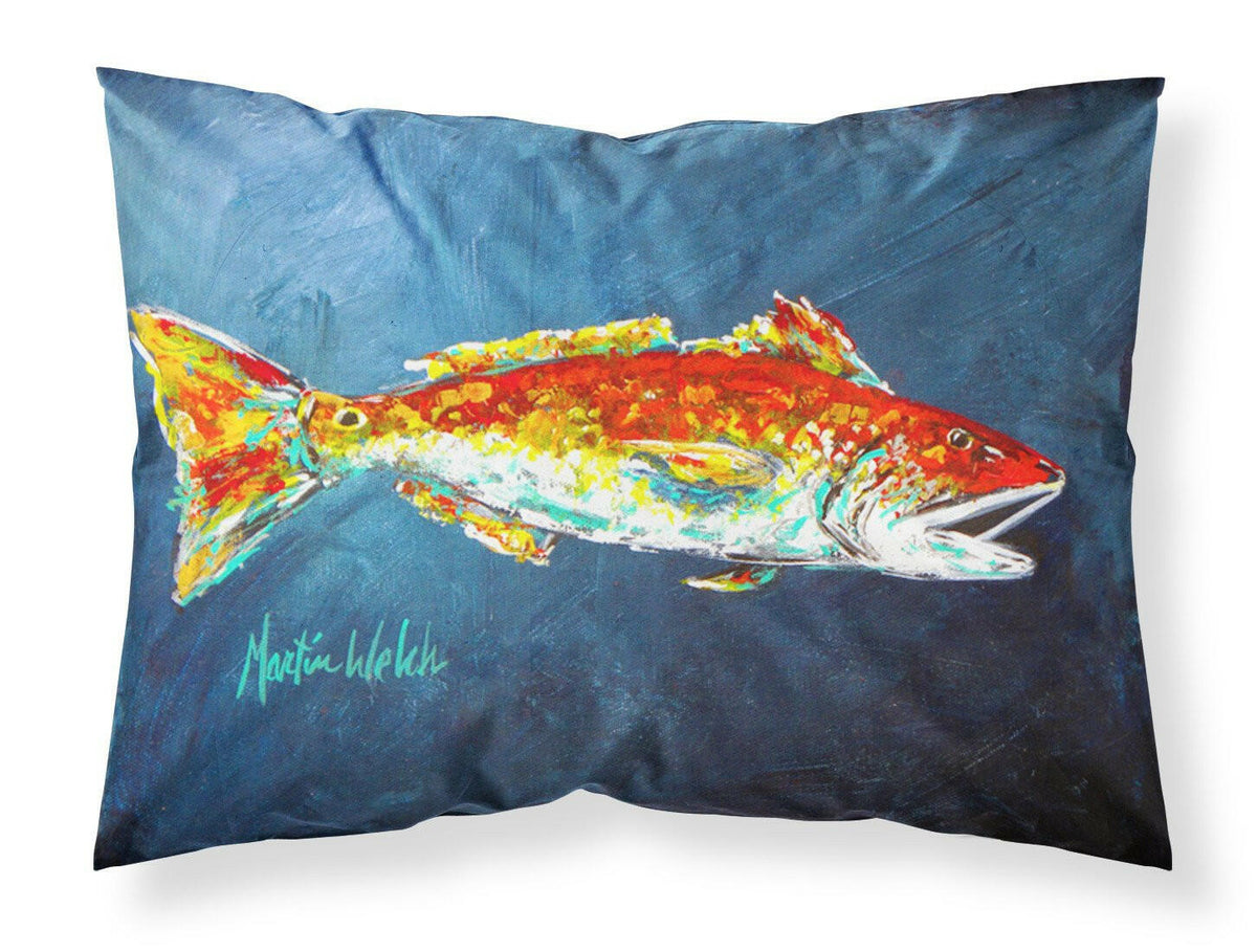 Fish - Red Fish Red for Jarett Moisture wicking Fabric standard pillowcase by Caroline&#39;s Treasures