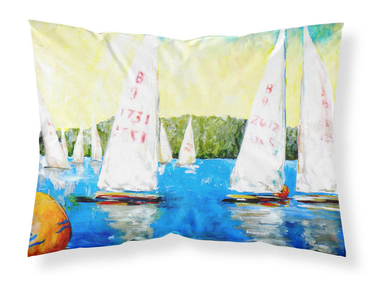 Sailboats Round the Mark Moisture wicking Fabric standard pillowcase by Caroline&#39;s Treasures