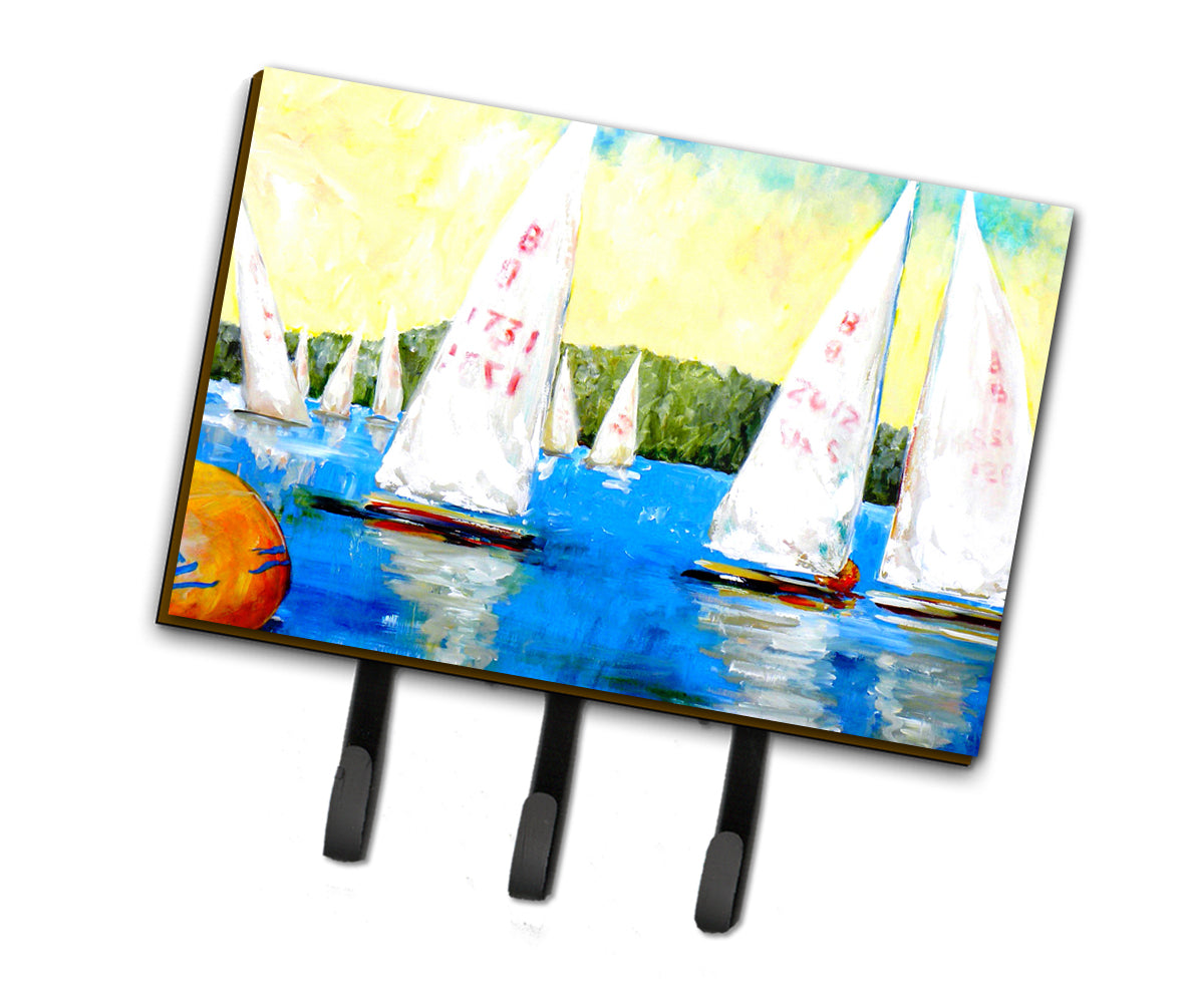 Sailboats Round the Mark Leash or Key Holder  the-store.com.