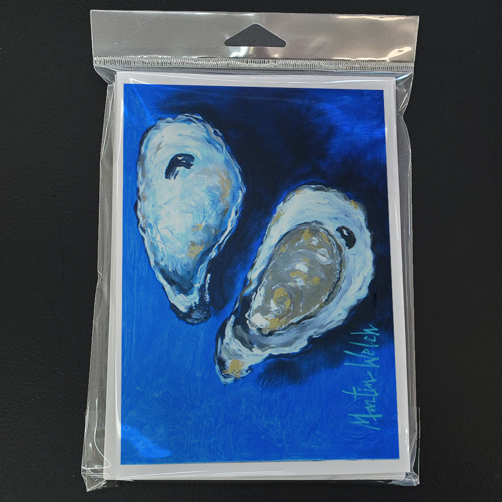 Oysters Seafood Four Greeting Cards Pack of 8