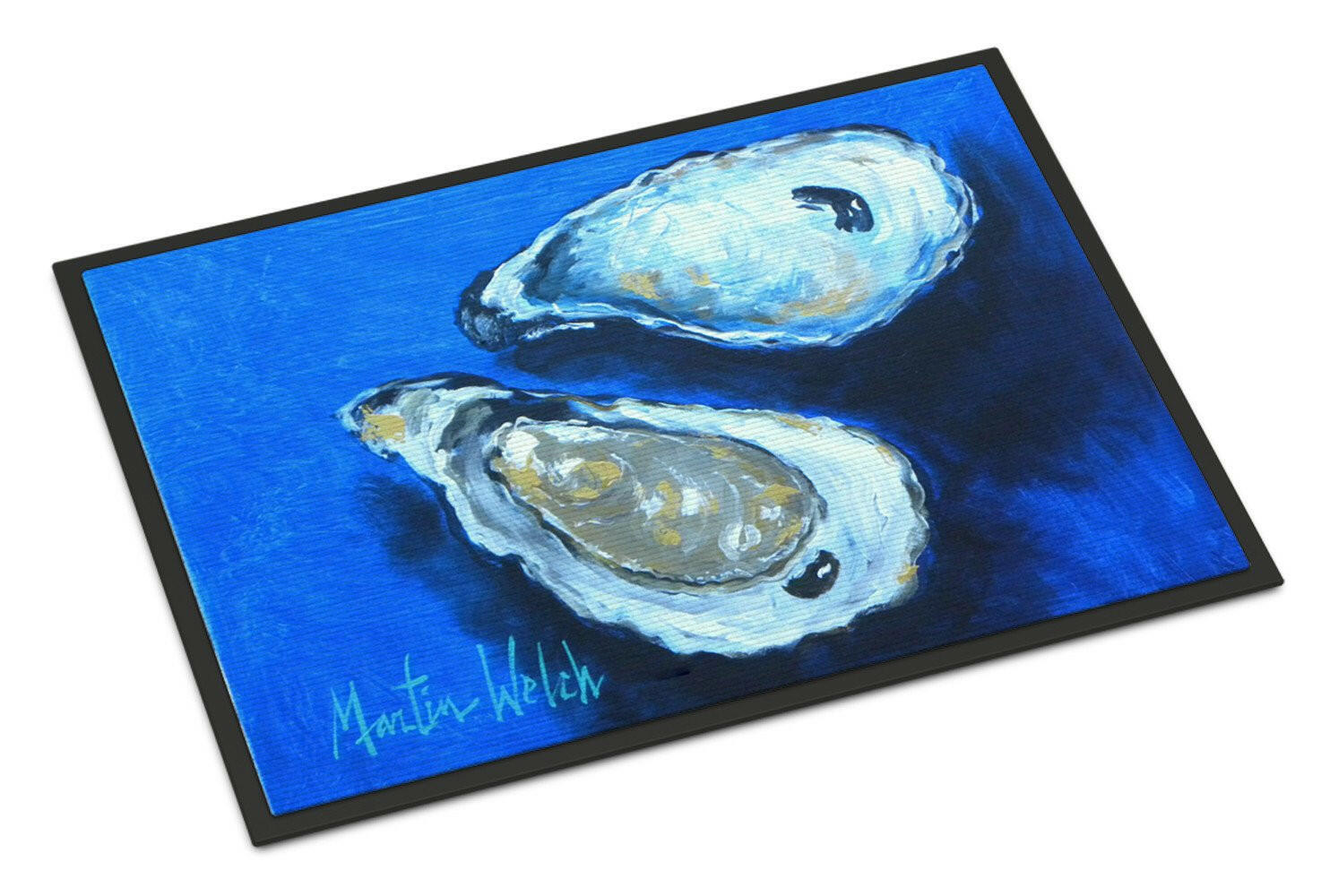 Oysters Seafood Four Indoor or Outdoor Mat 24x36 Doormat - the-store.com