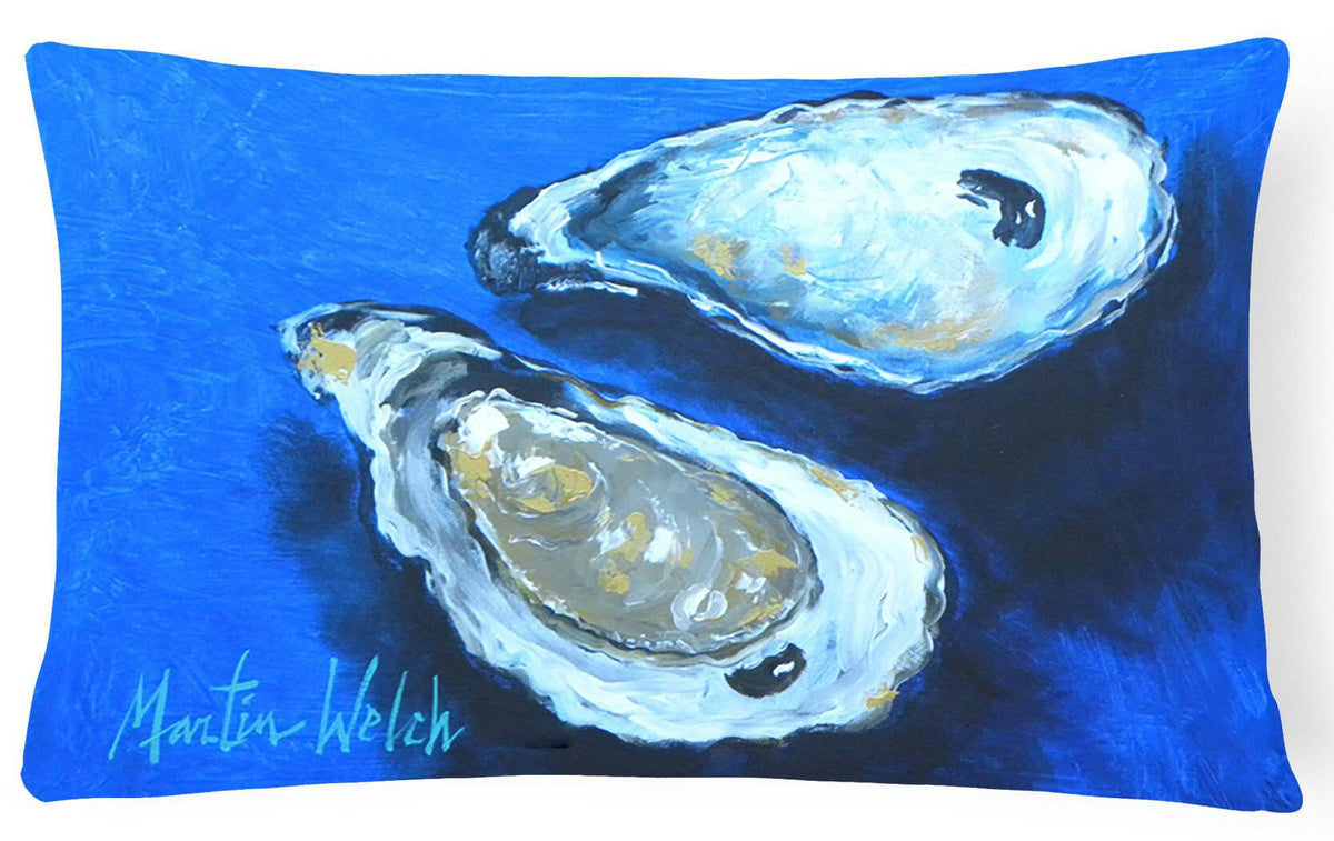 Oysters Seafood Four   Canvas Fabric Decorative Pillow by Caroline&#39;s Treasures
