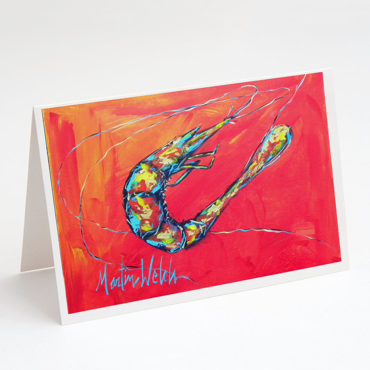 Buy this Shrimp Seafood Three Greeting Cards Pack of 8