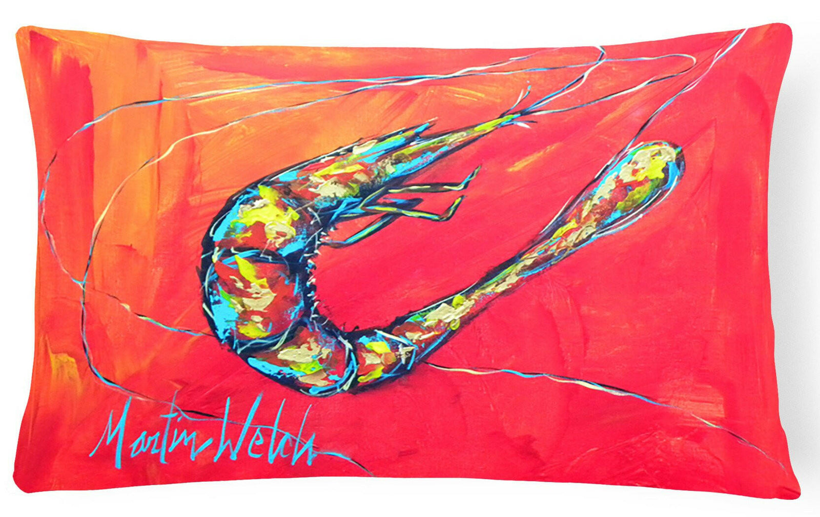 Shrimp Seafood Three   Canvas Fabric Decorative Pillow by Caroline's Treasures