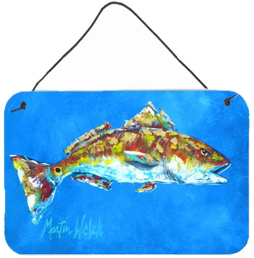 Fish - Red Fish Seafood Two Aluminium Metal Wall or Door Hanging Prints by Caroline&#39;s Treasures