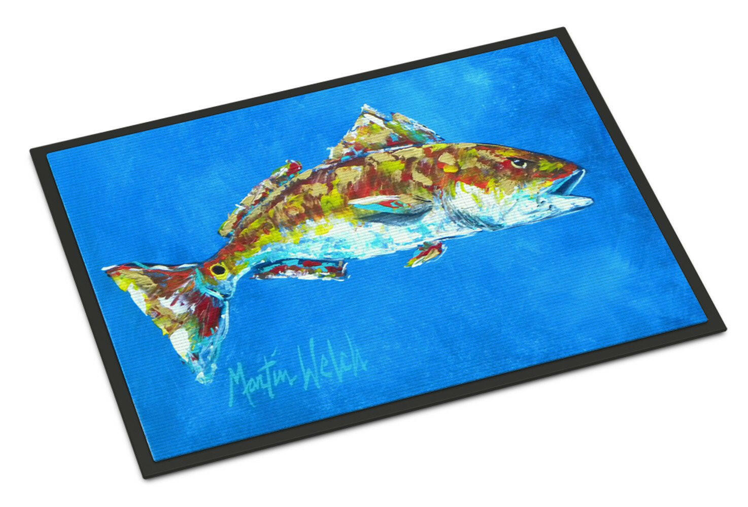 Fish - Red Fish Seafood Two Indoor or Outdoor Mat 24x36 Doormat - the-store.com