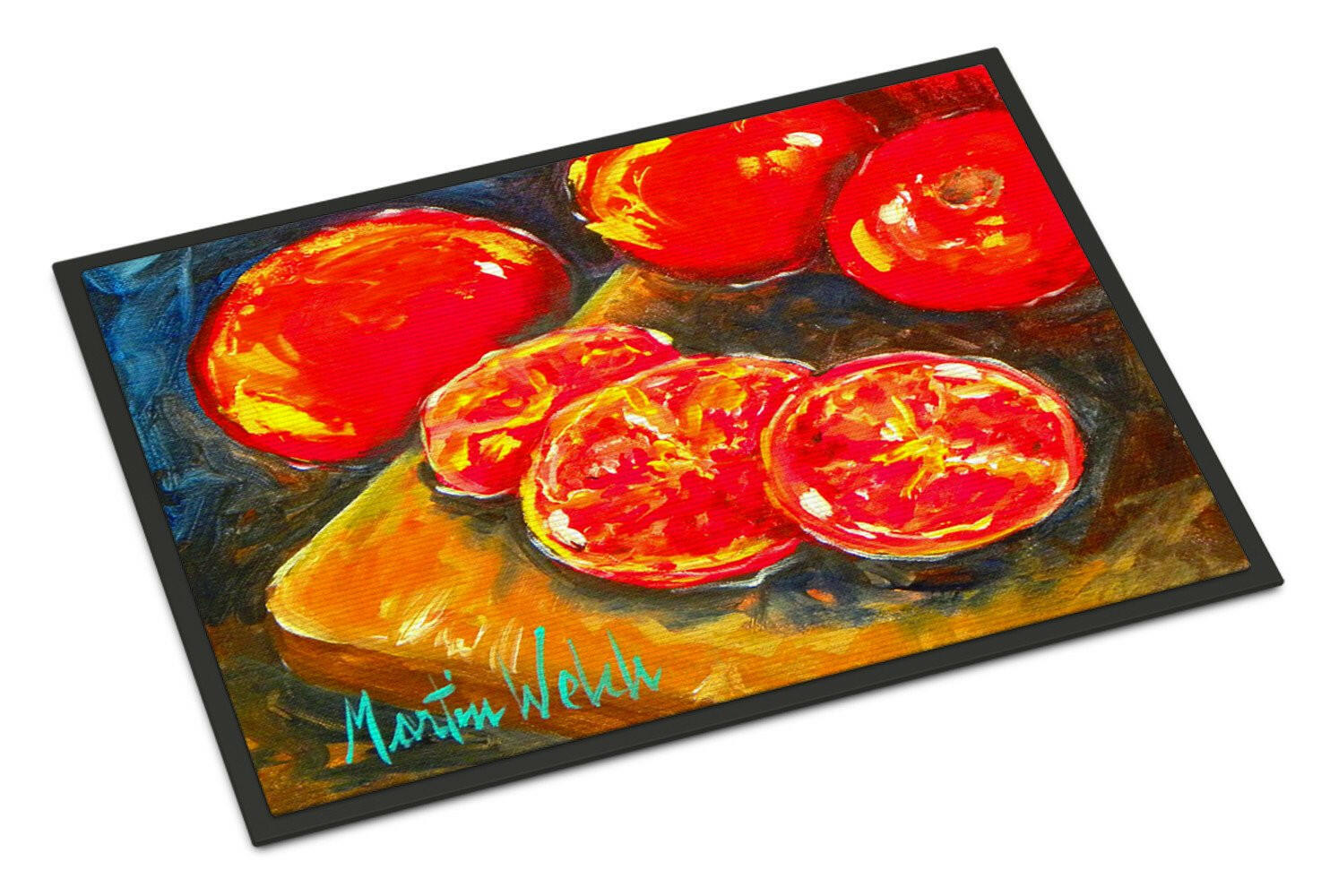 Vegetables - Tomatoes Slice It Up Indoor or Outdoor Mat 24x36 Doormat - the-store.com