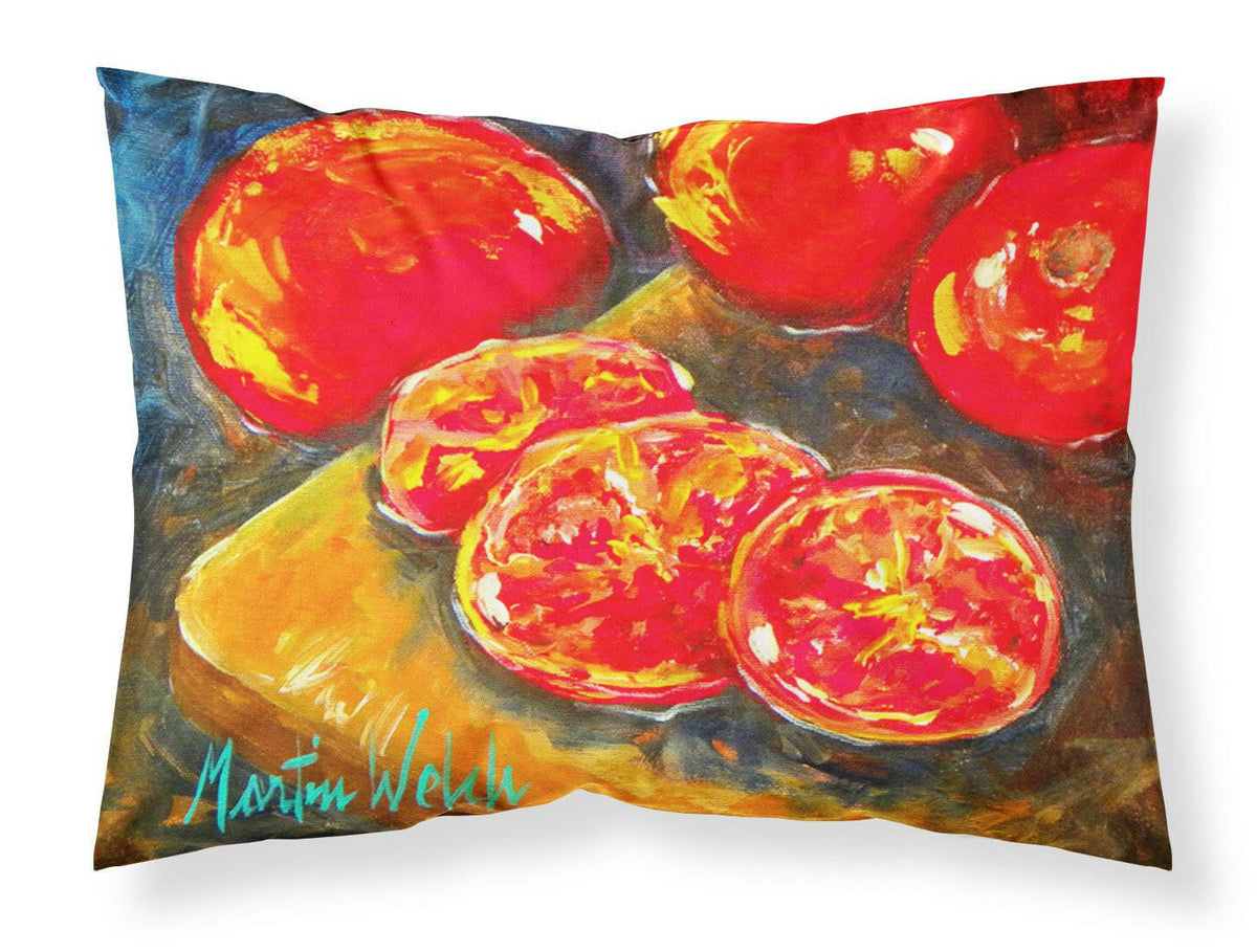 Vegetables - Tomatoes Slice It Up Moisture wicking Fabric standard pillowcase by Caroline&#39;s Treasures