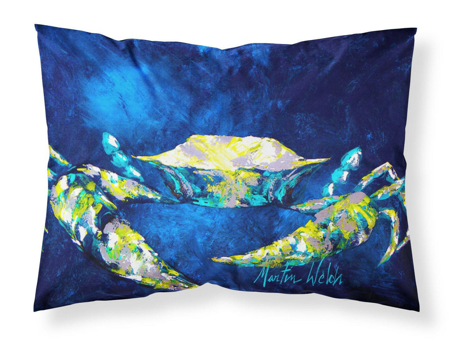 Crab Tealy Moisture wicking Fabric standard pillowcase by Caroline's Treasures