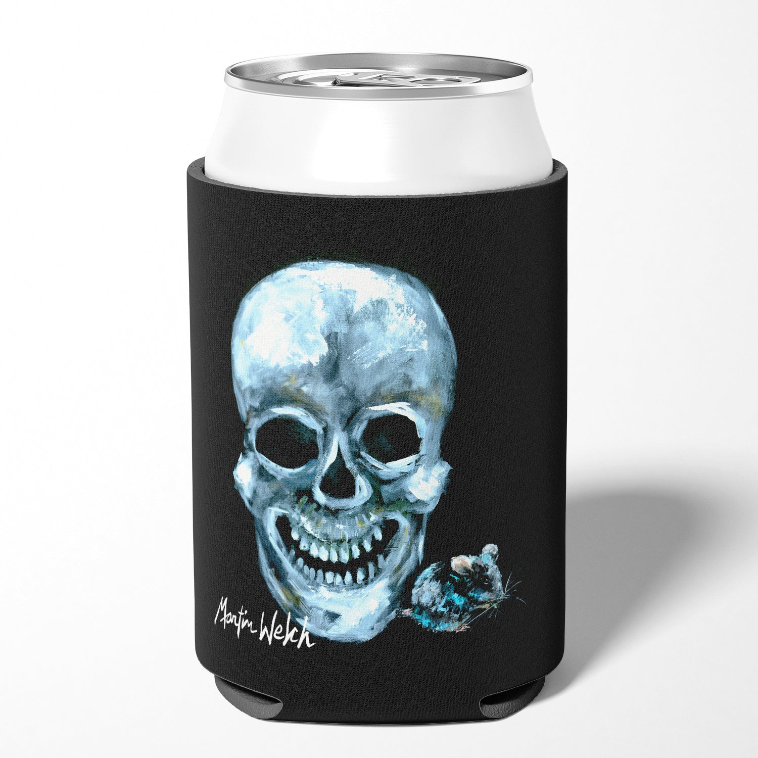 Ekk A Meece Skull and Mouse Can or Bottle Beverage Insulator Hugger.