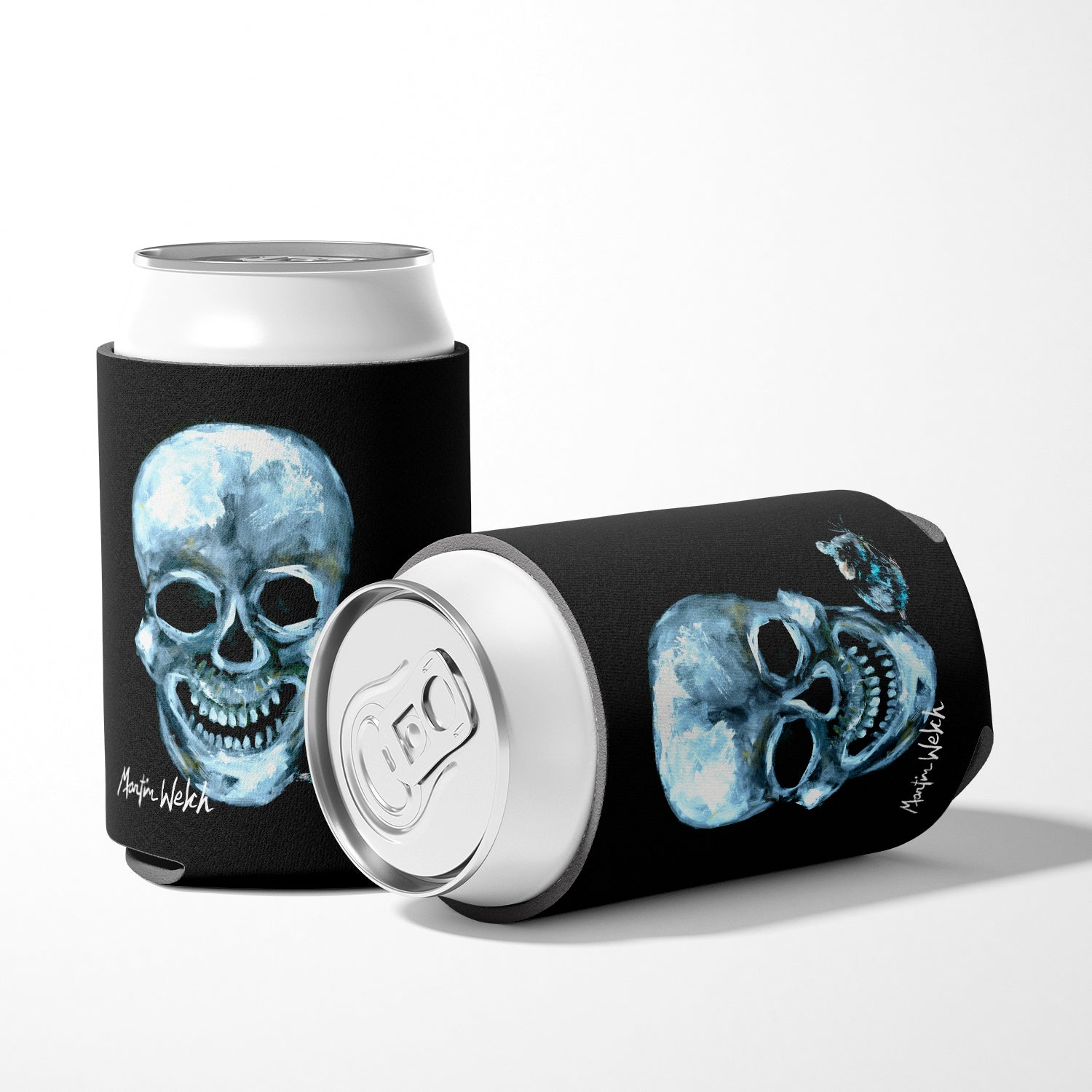Ekk A Meece Skull and Mouse Can or Bottle Beverage Insulator Hugger.