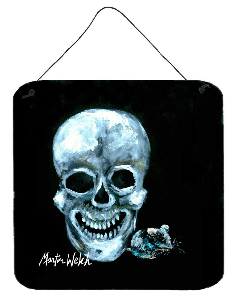 Ekk A Meece Skull and Mouse Aluminium Metal Wall or Door Hanging Prints by Caroline&#39;s Treasures