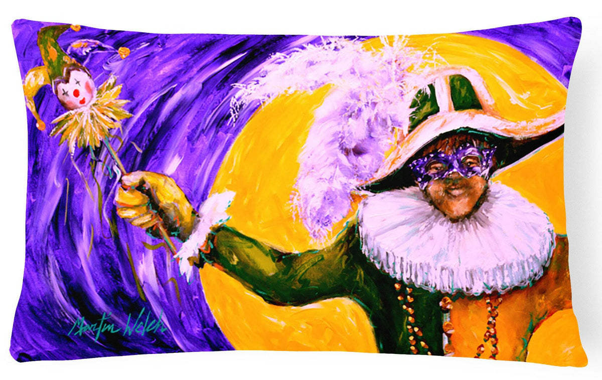 Mardi Gras Hey Mister   Canvas Fabric Decorative Pillow by Caroline&#39;s Treasures