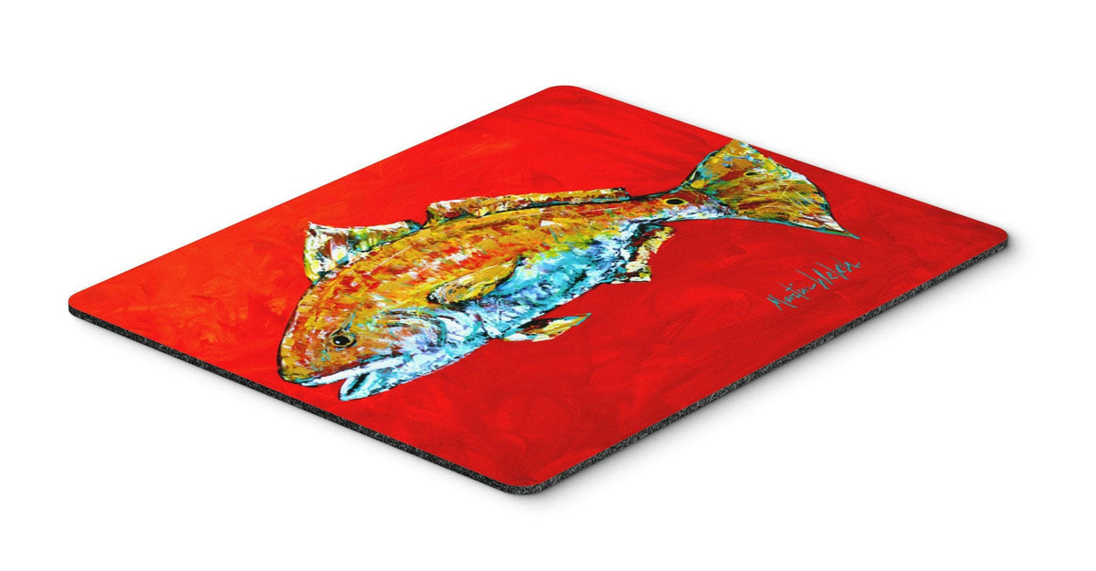 Fish - Red Fish Red Head Mouse Pad, Hot Pad or Trivet by Caroline&#39;s Treasures