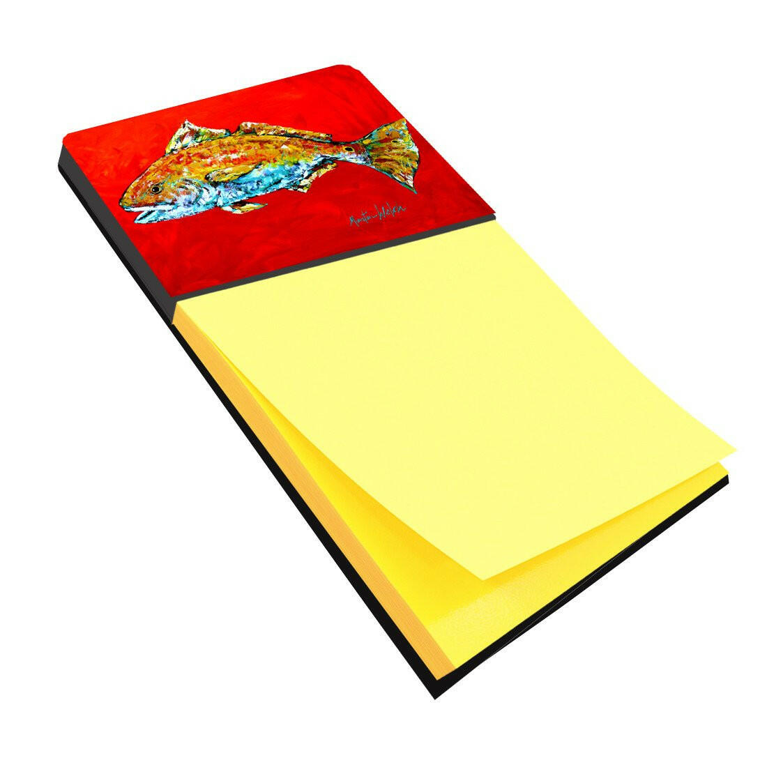 Fish - Red Fish Red Head Refiillable Sticky Note Holder or Postit Note Dispenser MW1111SN by Caroline&#39;s Treasures