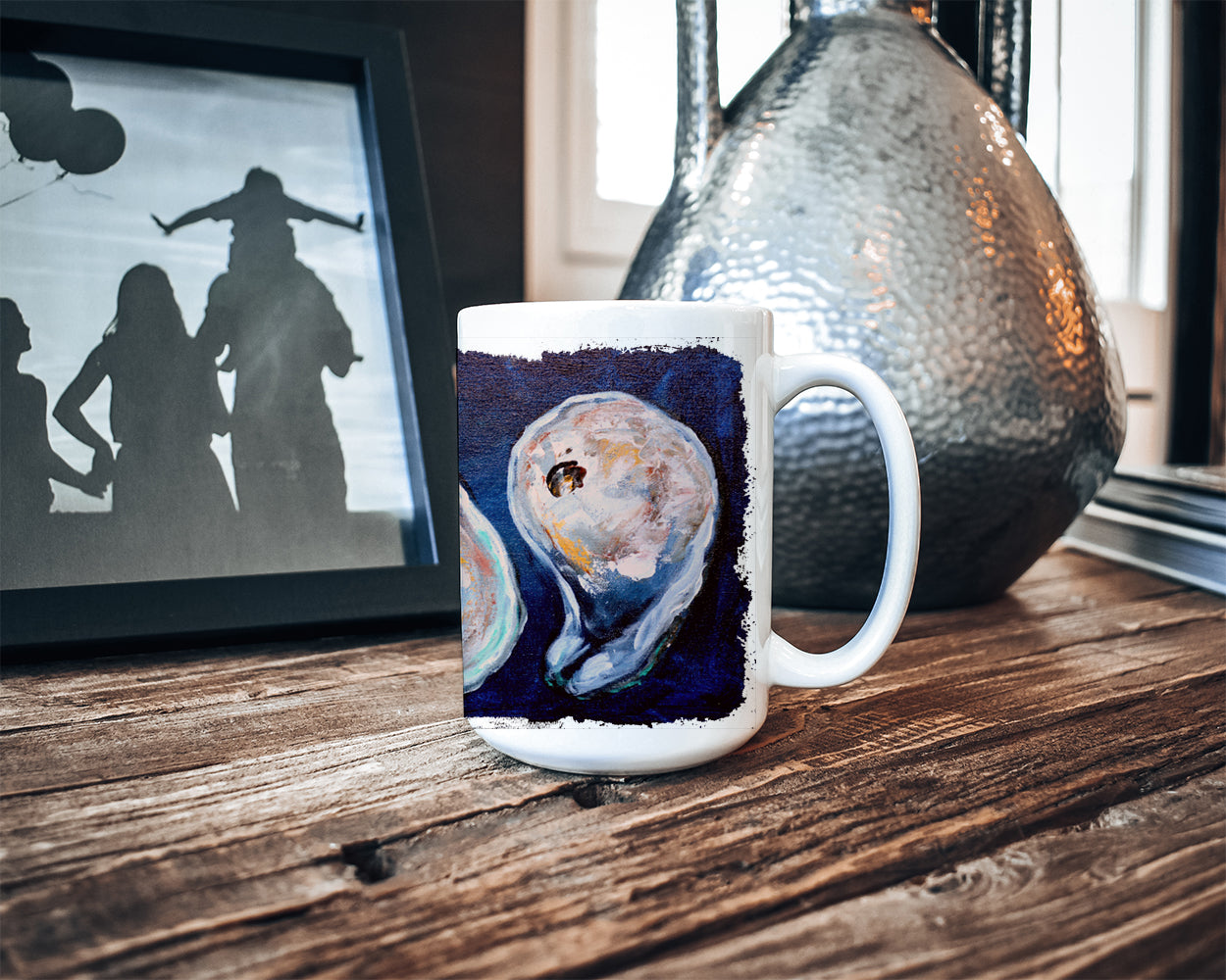 Oysters Give Me More Dishwasher Safe Microwavable Ceramic Coffee Mug 15 ounce MW1112CM15  the-store.com.