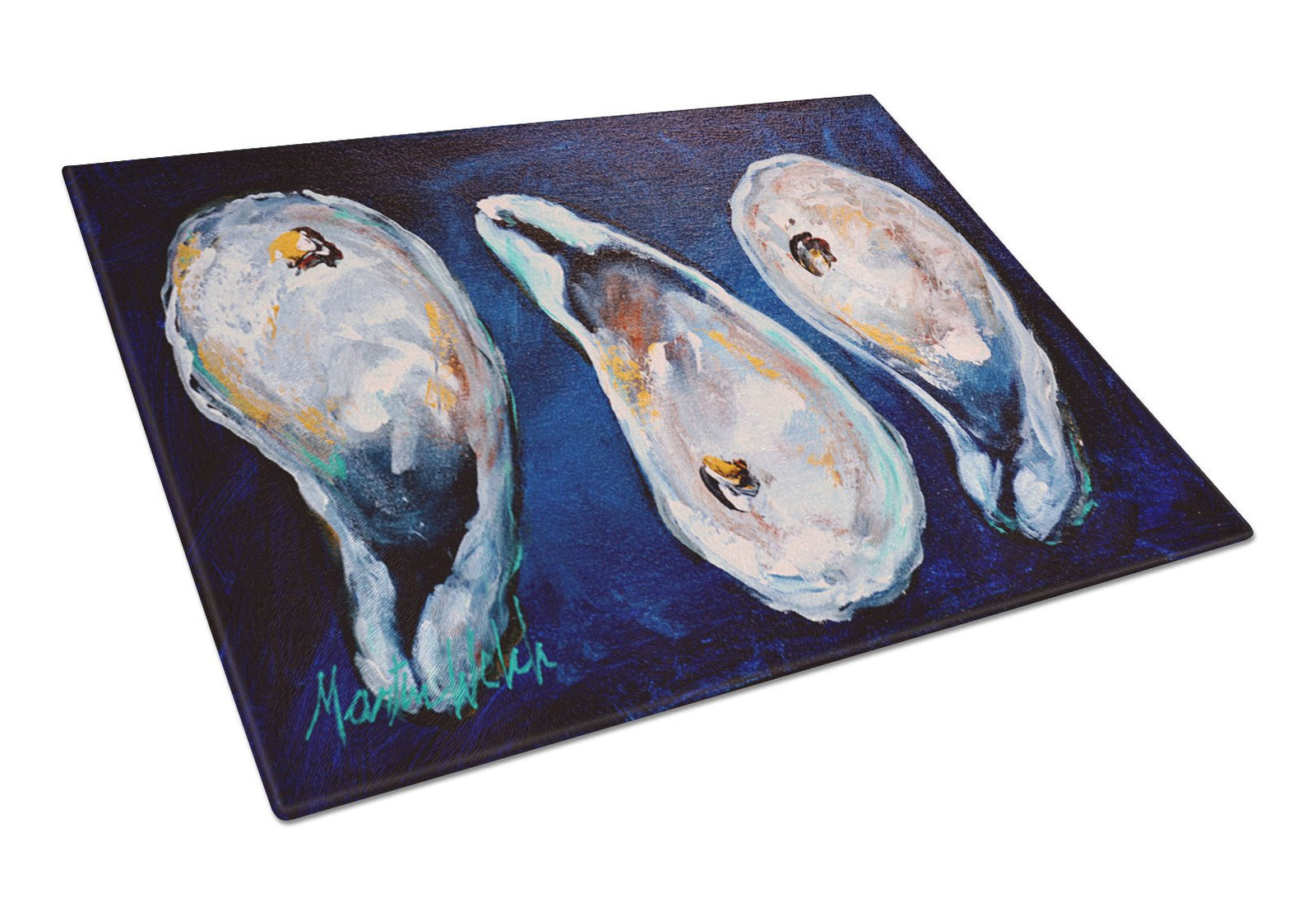 Oysters Give Me More Glass Cutting Board Large by Caroline's Treasures
