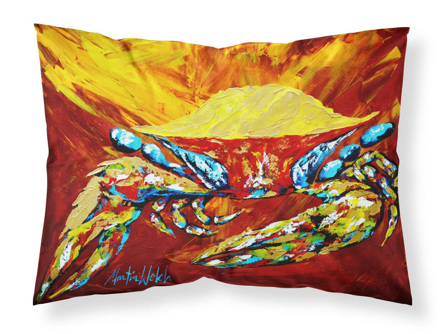 Crab Buster Brown Moisture wicking Fabric standard pillowcase by Caroline's Treasures