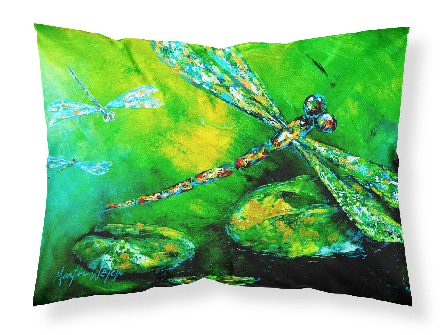 Dragonfly Summer Flies Moisture wicking Fabric standard pillowcase by Caroline's Treasures