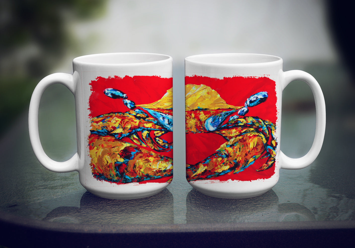 Crab Fat and Sassy Dishwasher Safe Microwavable Ceramic Coffee Mug 15 ounce MW1115CM15  the-store.com.