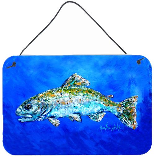 Fish Headed Downstream Aluminium Metal Wall or Door Hanging Prints by Caroline&#39;s Treasures