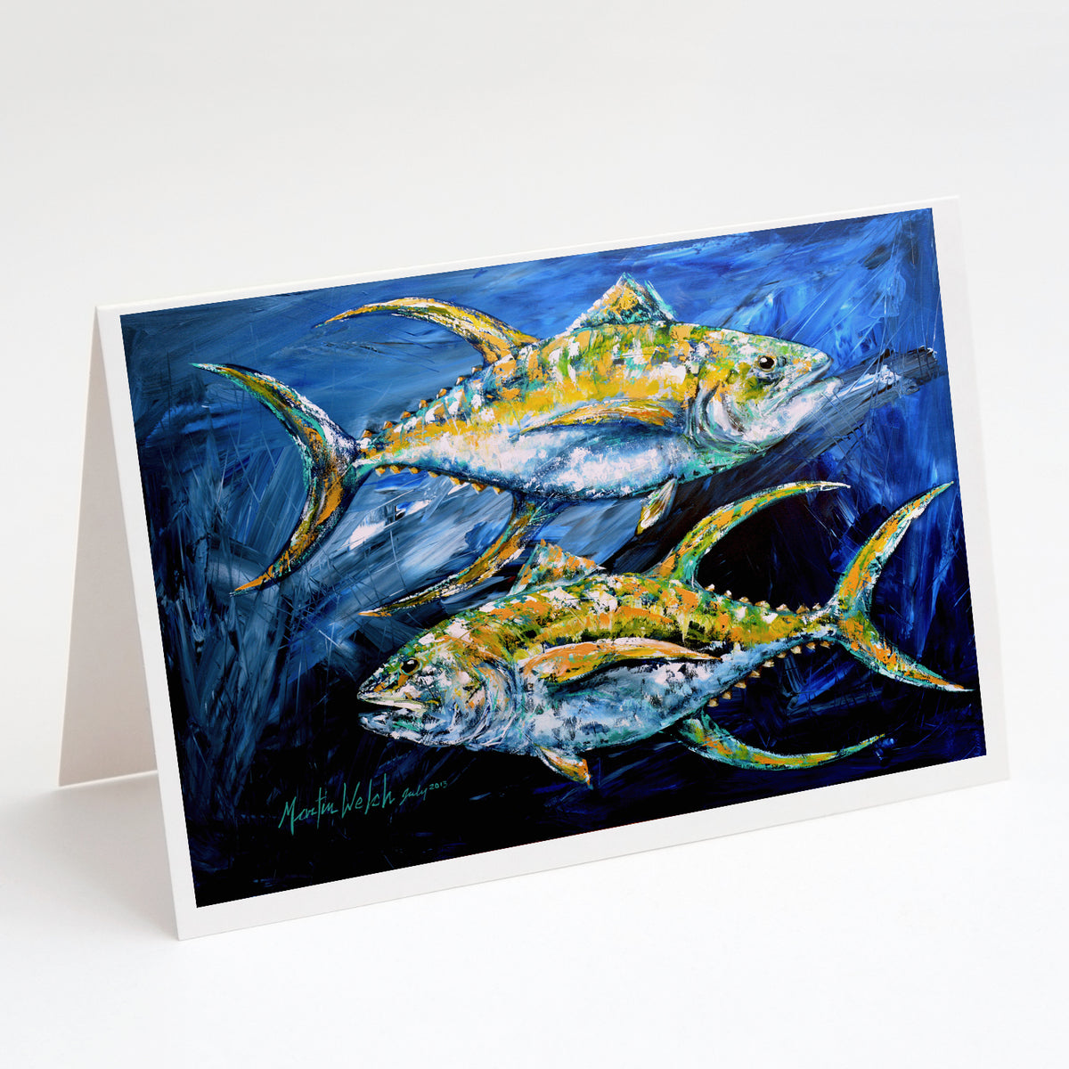 Buy this Fish - Tuna Tuna Blue Greeting Cards Pack of 8