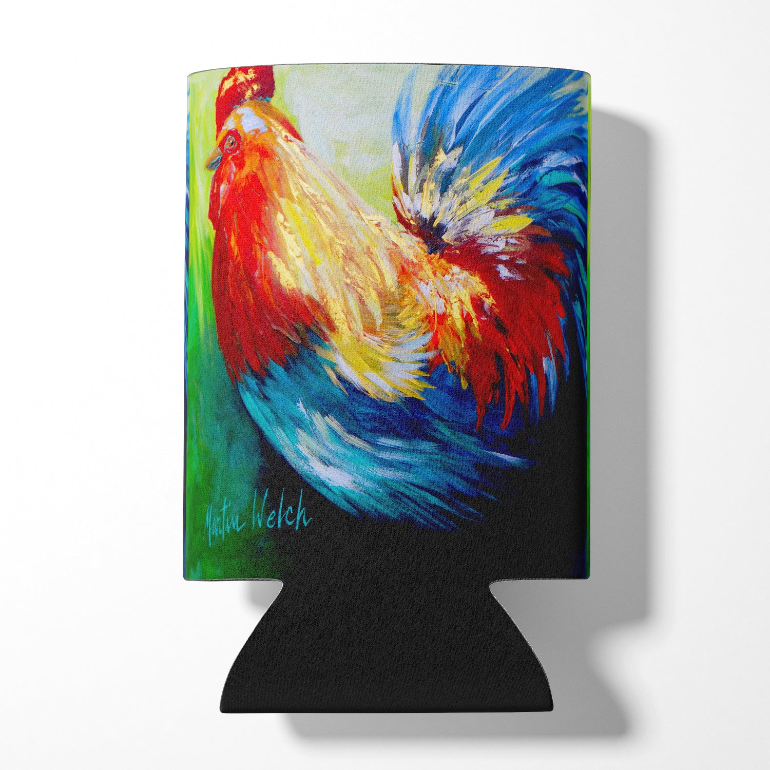 Bird - Rooster Chief Big Feathers Can or Bottle Beverage Insulator Hugger.