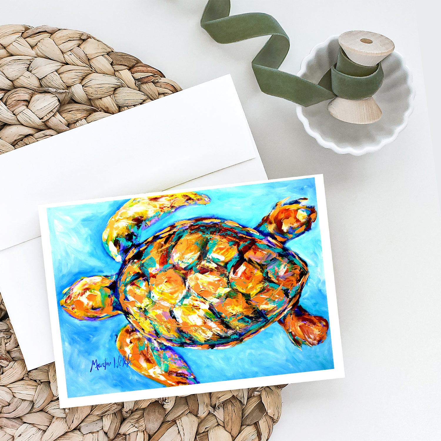 Buy this Sand Dance Turtle Greeting Cards Pack of 8
