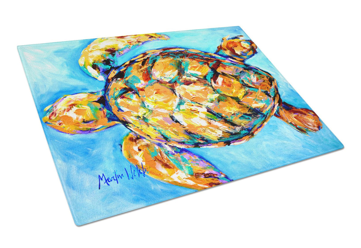 Sand Dance Turtle Glass Cutting Board Large by Caroline&#39;s Treasures