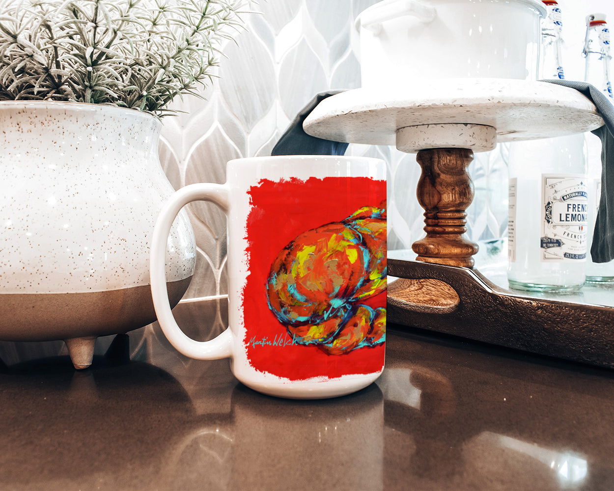 Reach for the Claws Dishwasher Safe Microwavable Ceramic Coffee Mug 15 ounce MW1151CM15  the-store.com.
