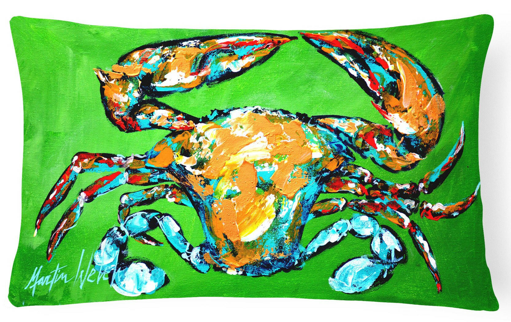 Wide Load Crab   Canvas Fabric Decorative Pillow by Caroline's Treasures