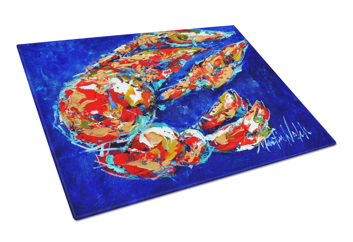 Craw Momma Crawfish Glass Cutting Board Large by Caroline&#39;s Treasures