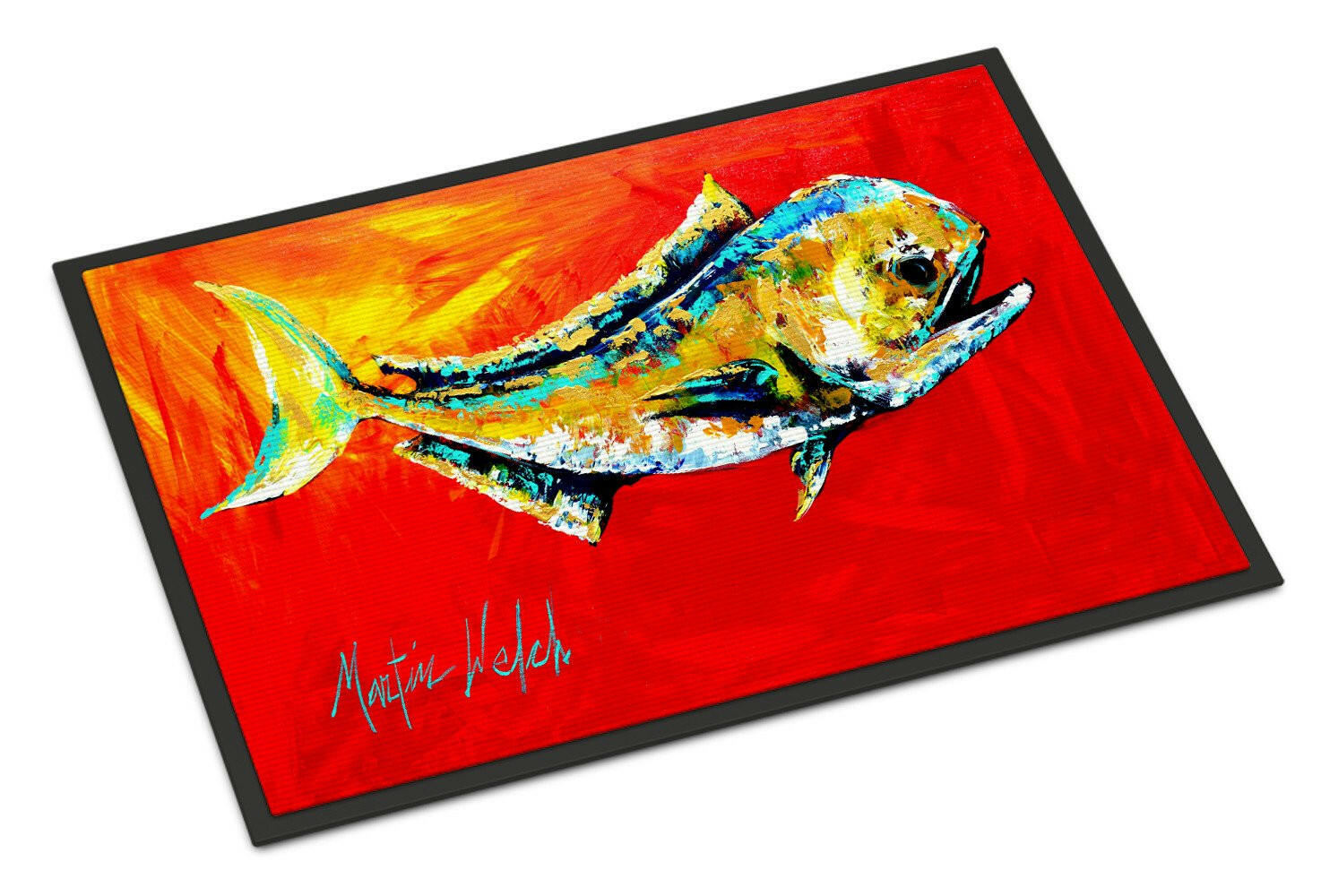 Danny Dolphin Fish Indoor or Outdoor Mat 18x27 - the-store.com