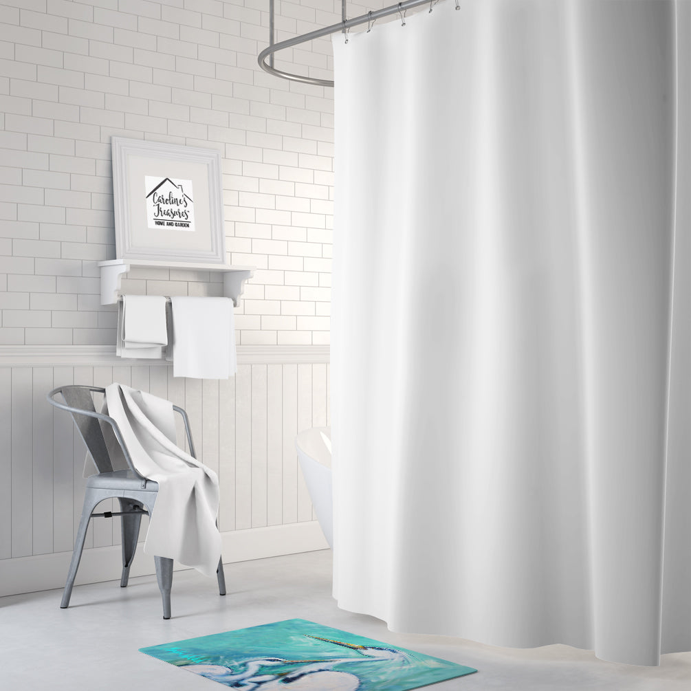 Caroline's Treasures Mother's Love White Crane Machine Washable Memory Foam Mat MW1159RUG