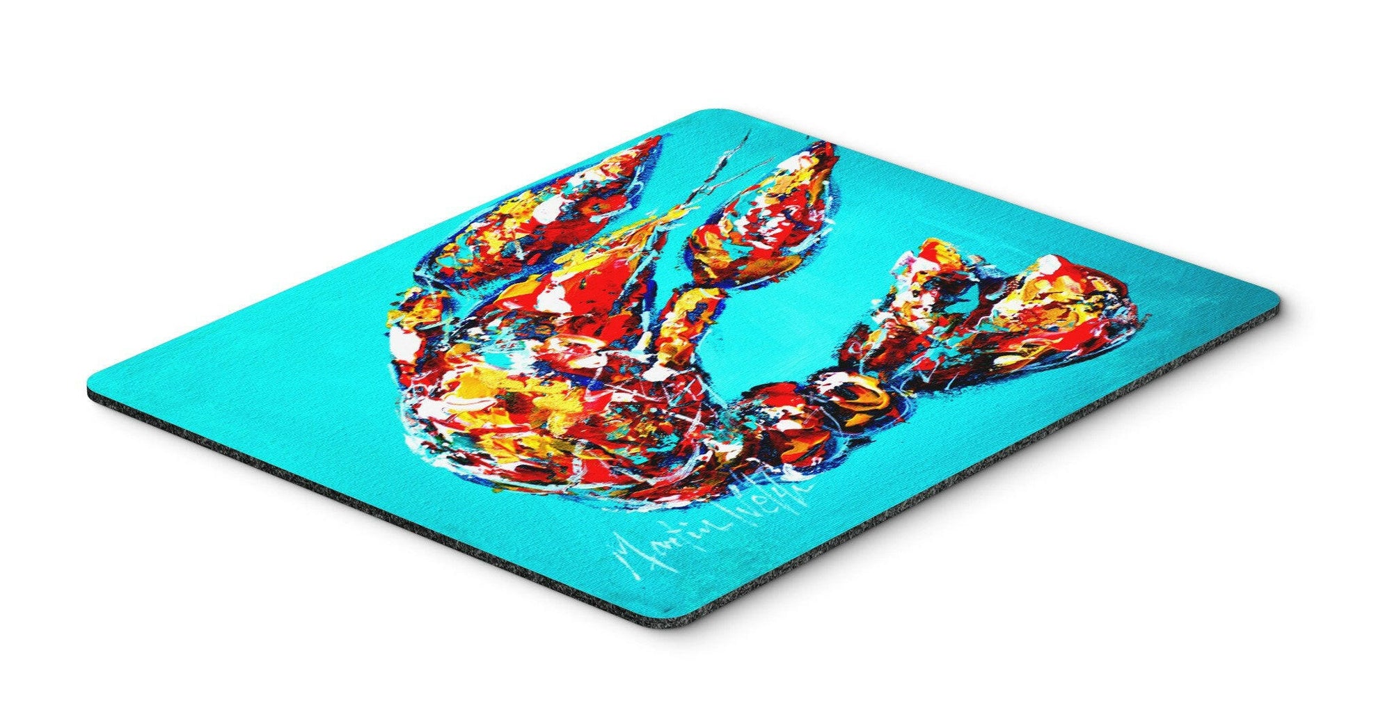 Lucy the Crawfish in blue Mouse Pad, Hot Pad or Trivet MW1161MP by Caroline's Treasures
