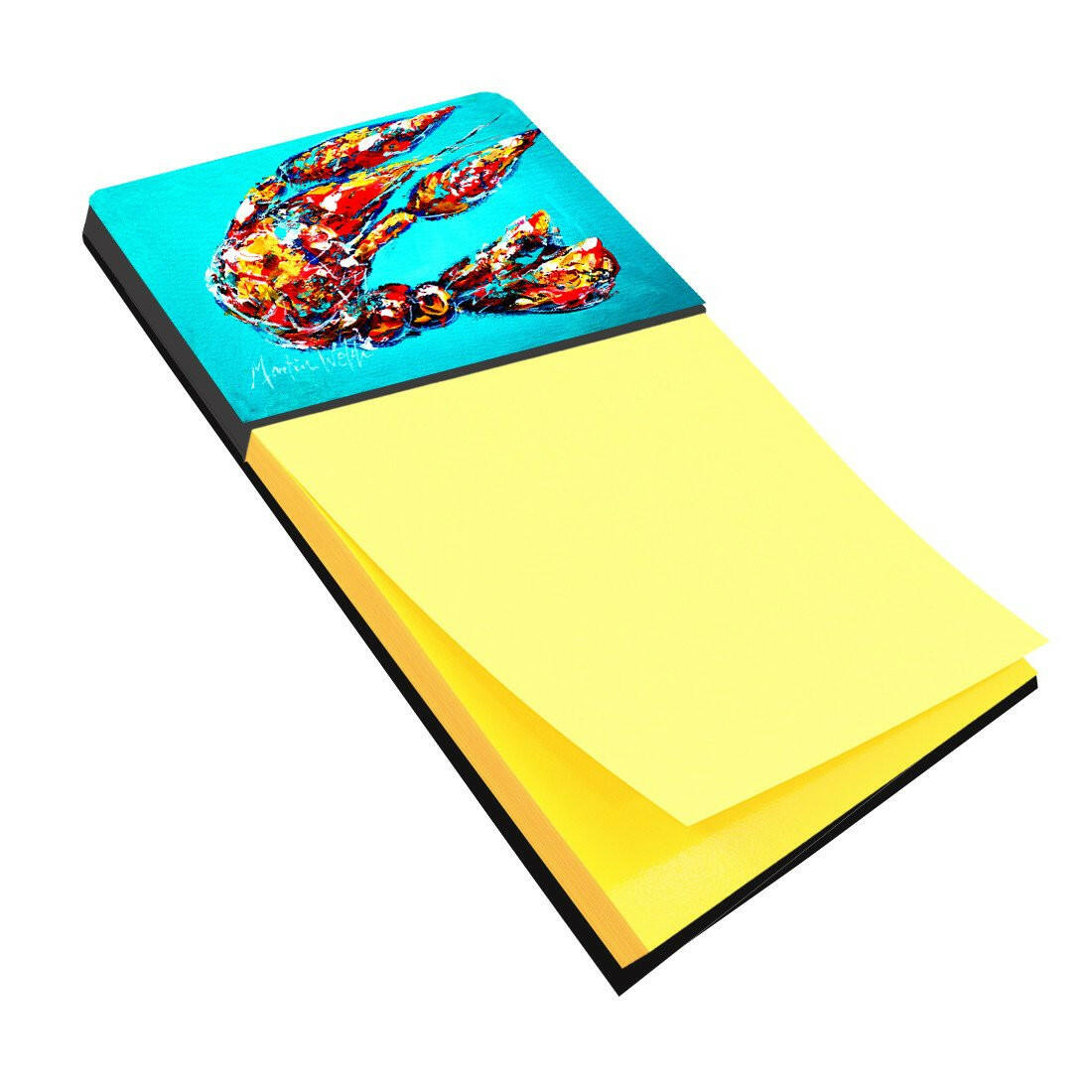 Lucy the Crawfish in blue Refiillable Sticky Note Holder or Postit Note Dispenser MW1161SN by Caroline's Treasures