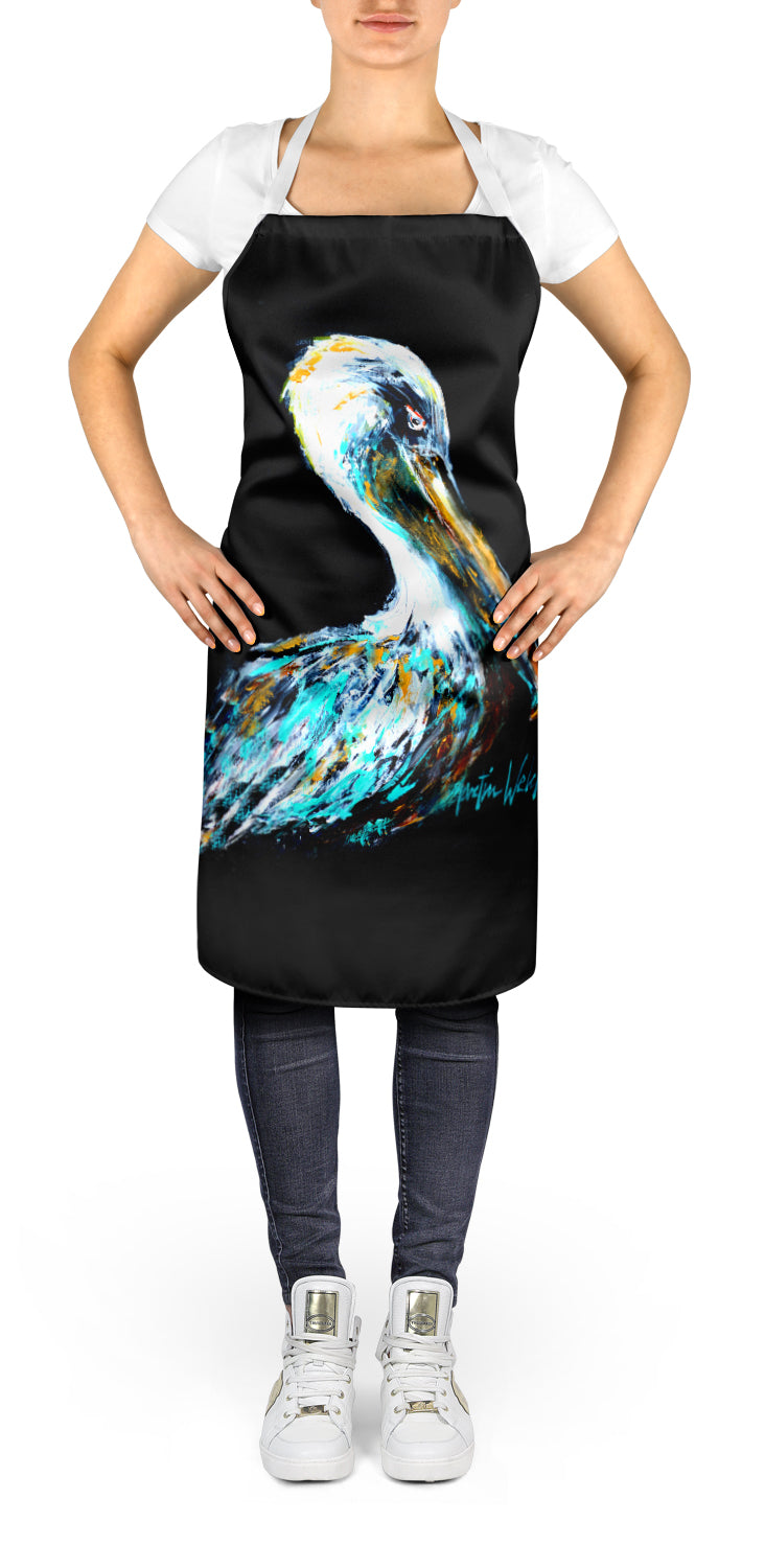 Caroline's Treasures Dressed in Black Pelican Apron – Artist-Designed Kitchen, BBQ & Craft Apron MW1164APRON
