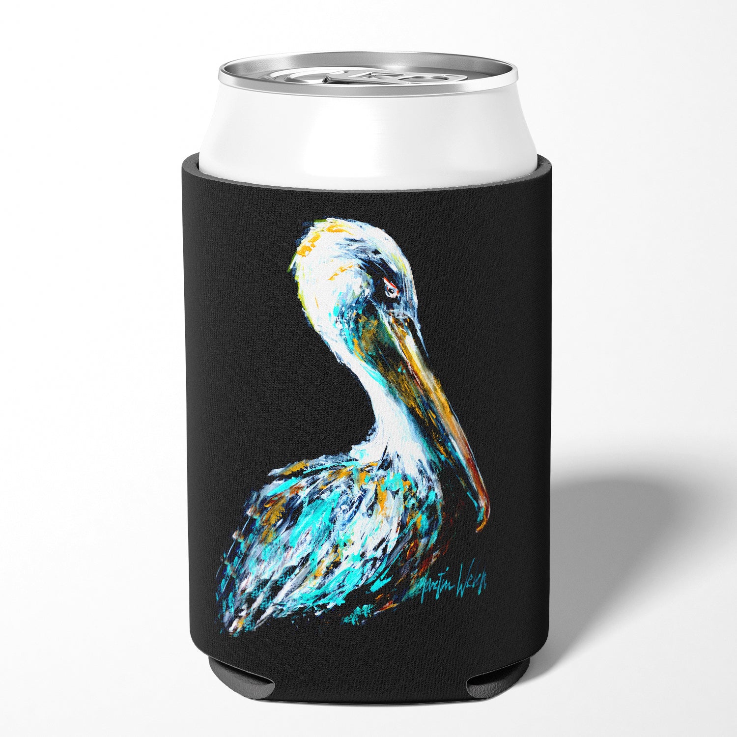 Caroline's Treasures Dressed in Black Pelican Can or Bottle Hugger MW1164CC