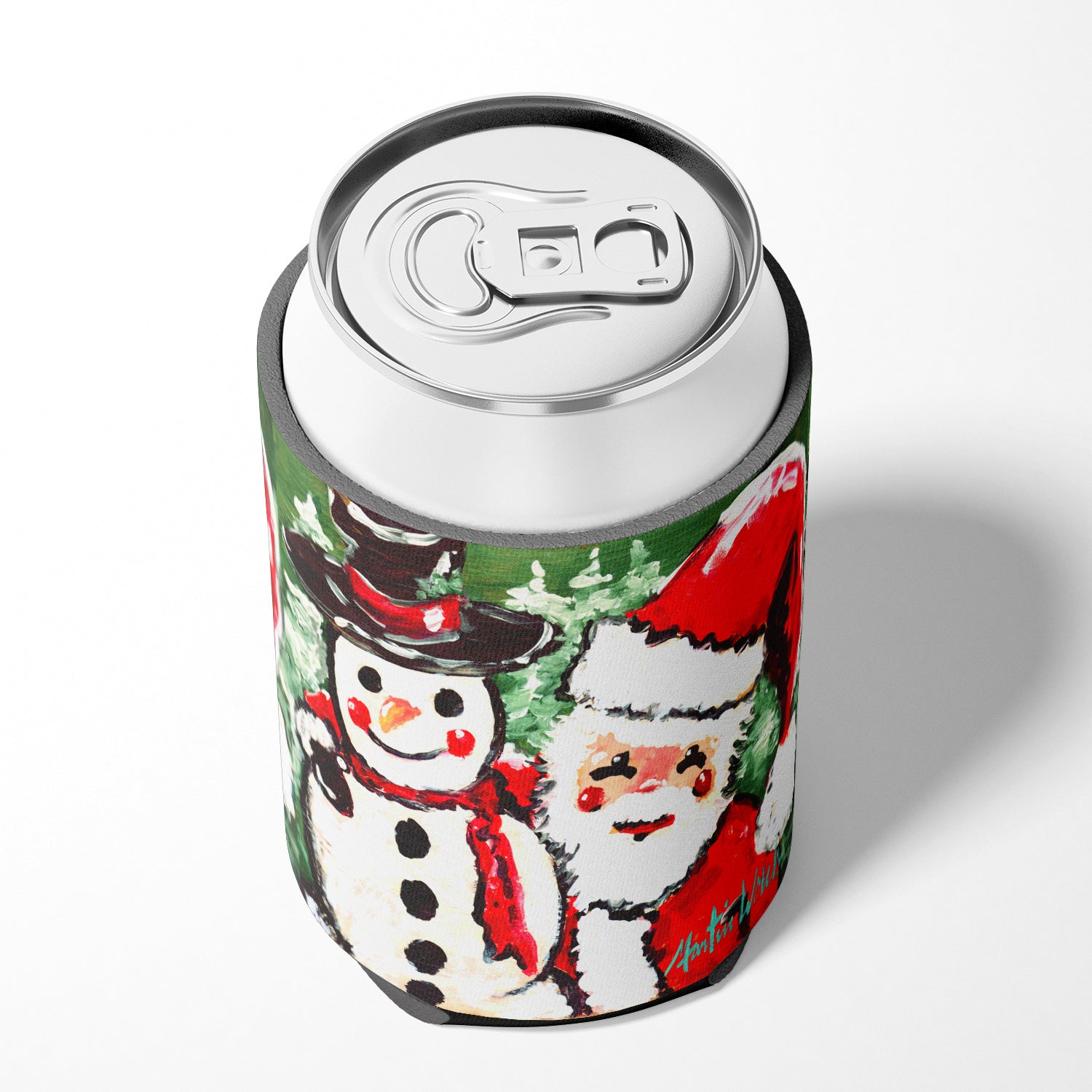 Friends Snowman and Santa Claus Can or Bottle Hugger MW1167CC