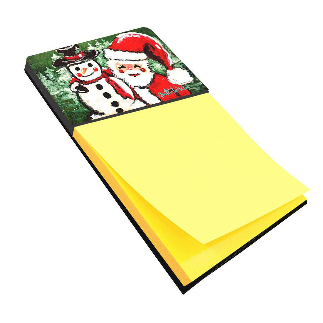 Friends Snowman and Santa Claus Refiillable Sticky Note Holder or Postit Note Dispenser MW1167SN by Caroline&#39;s Treasures
