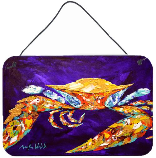 The Right Stuff Crab in Purple Wall or Door Hanging Prints by Caroline's Treasures