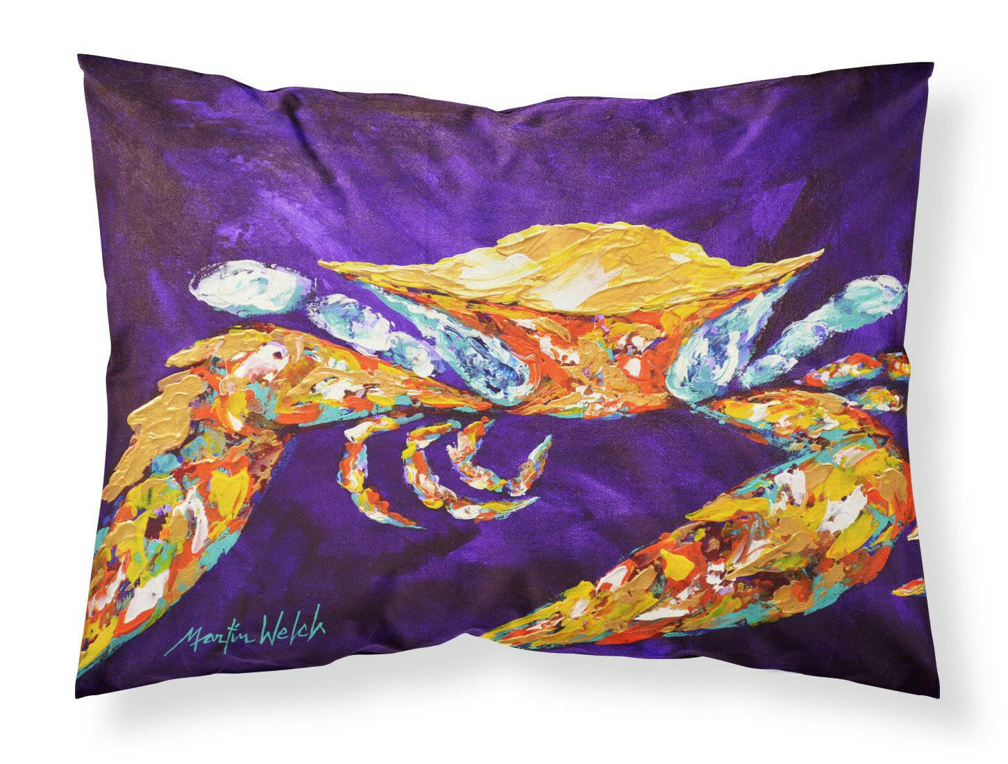 The Right Stuff Crab in Purple Moisture wicking Fabric standard pillowcase MW1172PILLOWCASE by Caroline's Treasures