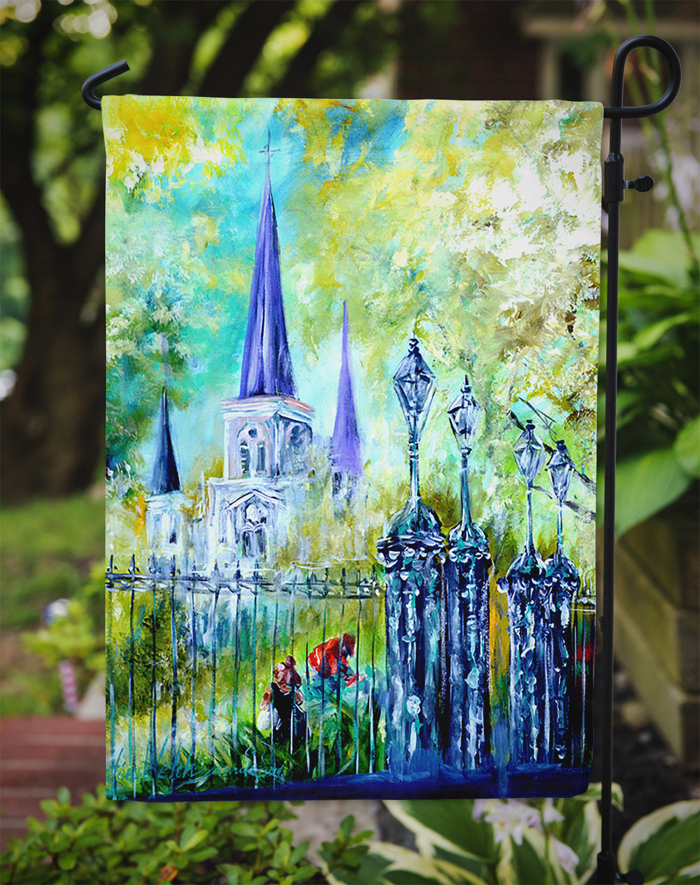 Across the Square St Louis Cathedral Flag Garden Size MW1183GF