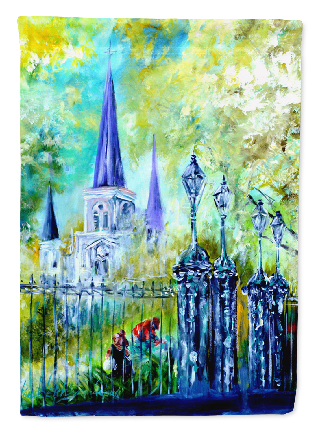 Across the Square St Louis Cathedral Flag Garden Size MW1183GF