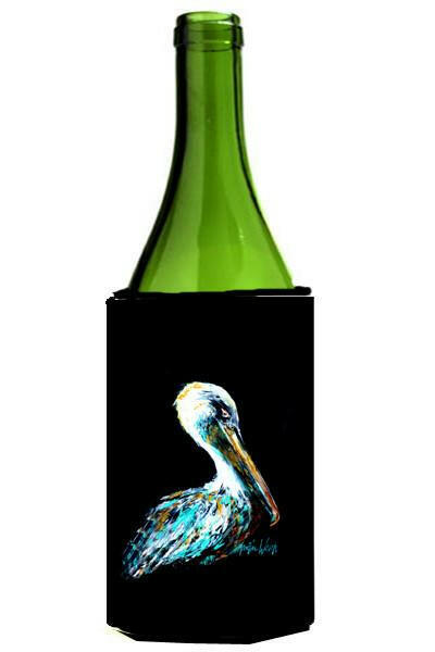 Dressed in Black Pelican Wine Bottle Beverage Insulator Hugger MW1195LITERK by Caroline&#39;s Treasures