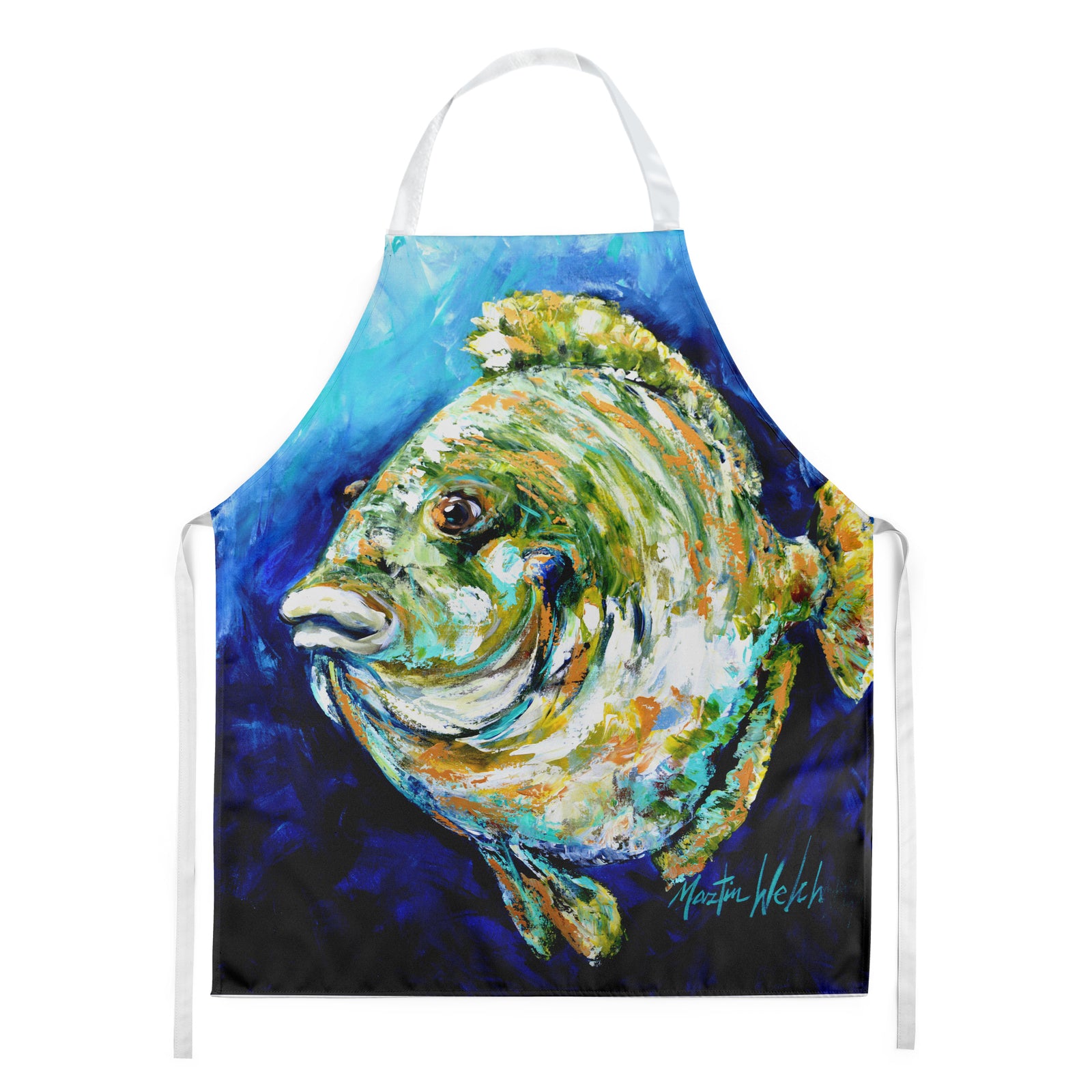 Lucky Blue Gill Fish Apron MW1199APRON - the-store.com